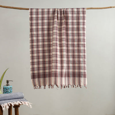 Multicolor - handloom fine cotton checks bath towel 47