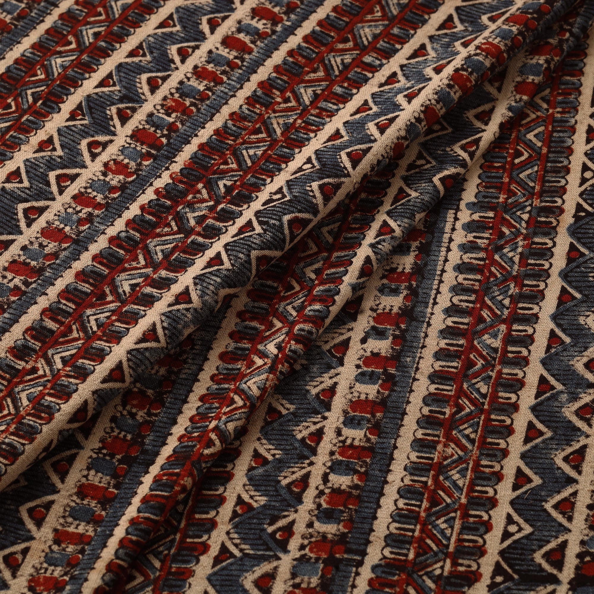 Handloom kala cotton natural dyed fabric 03 - handcrafted