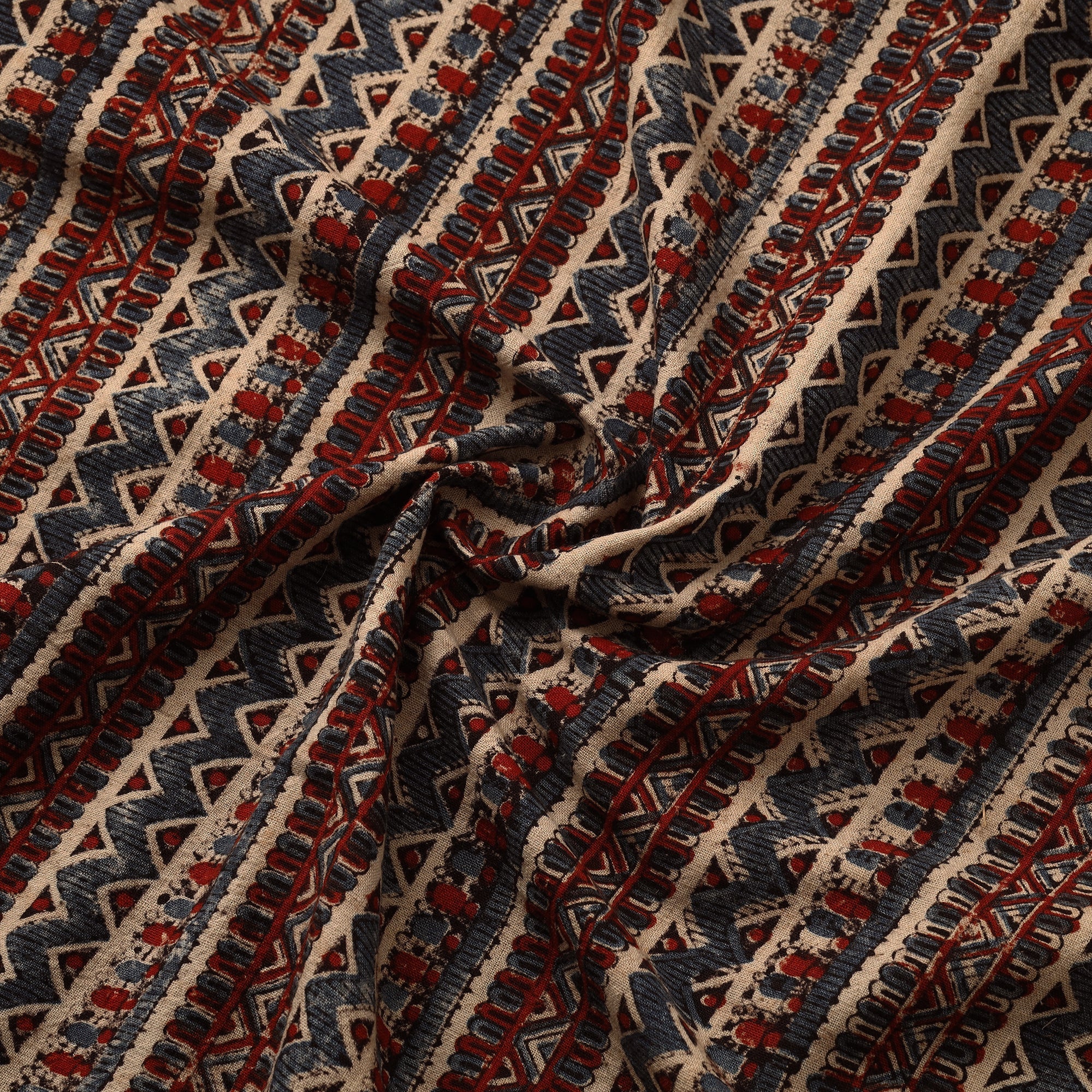 Handloom kala cotton natural dyed fabric 03 - handcrafted