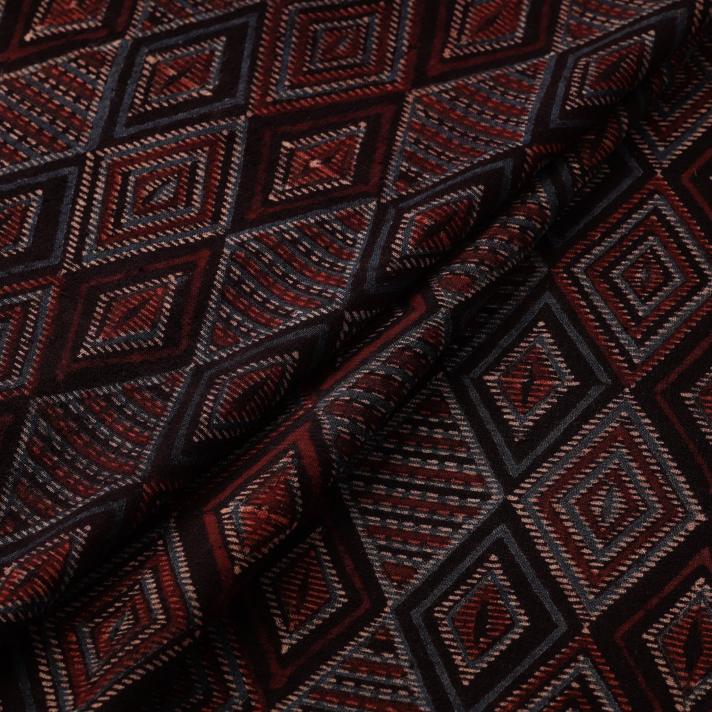 Handloom kala cotton natural dyed fabric 06 - handcrafted