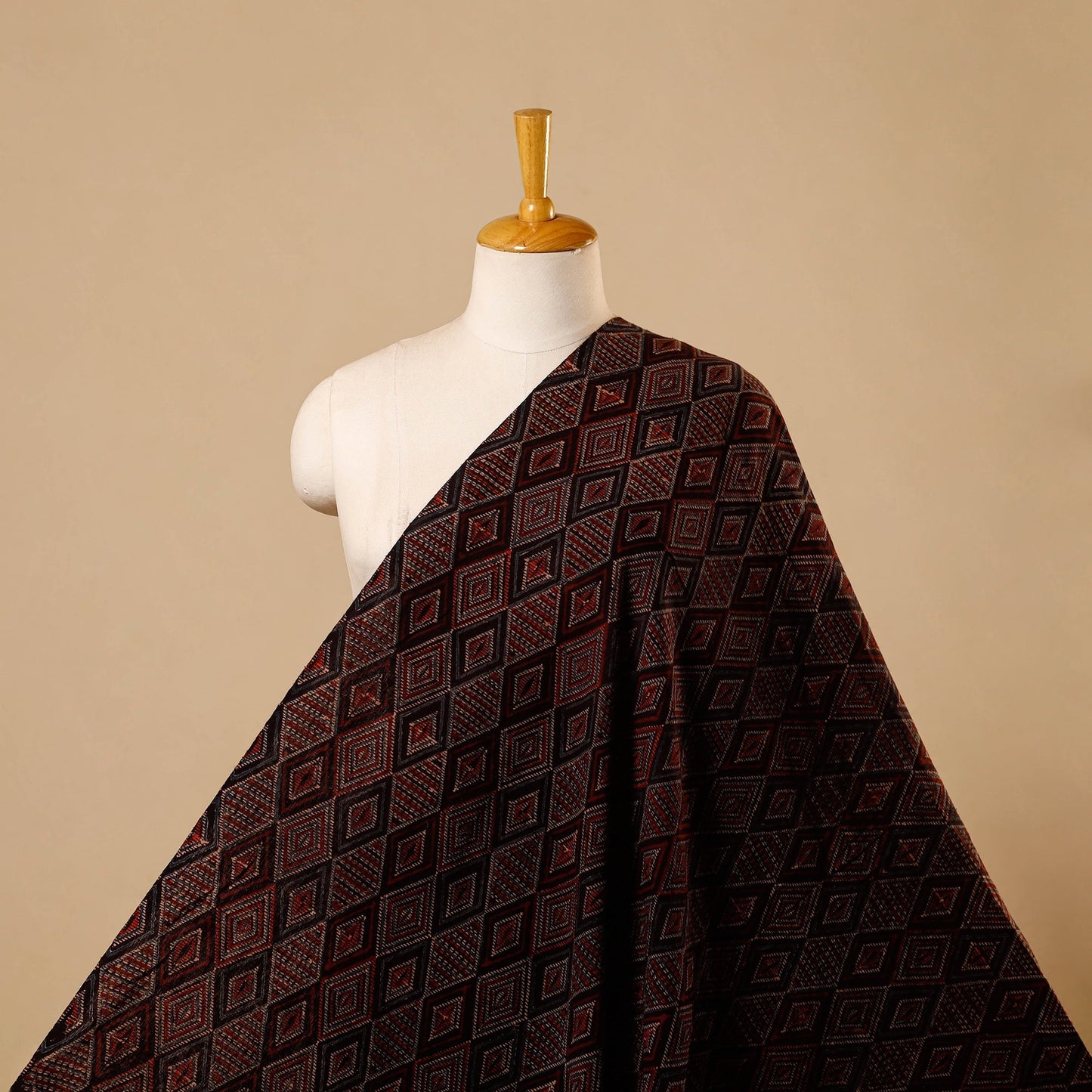 Handloom kala cotton natural dyed fabric 06 - handcrafted