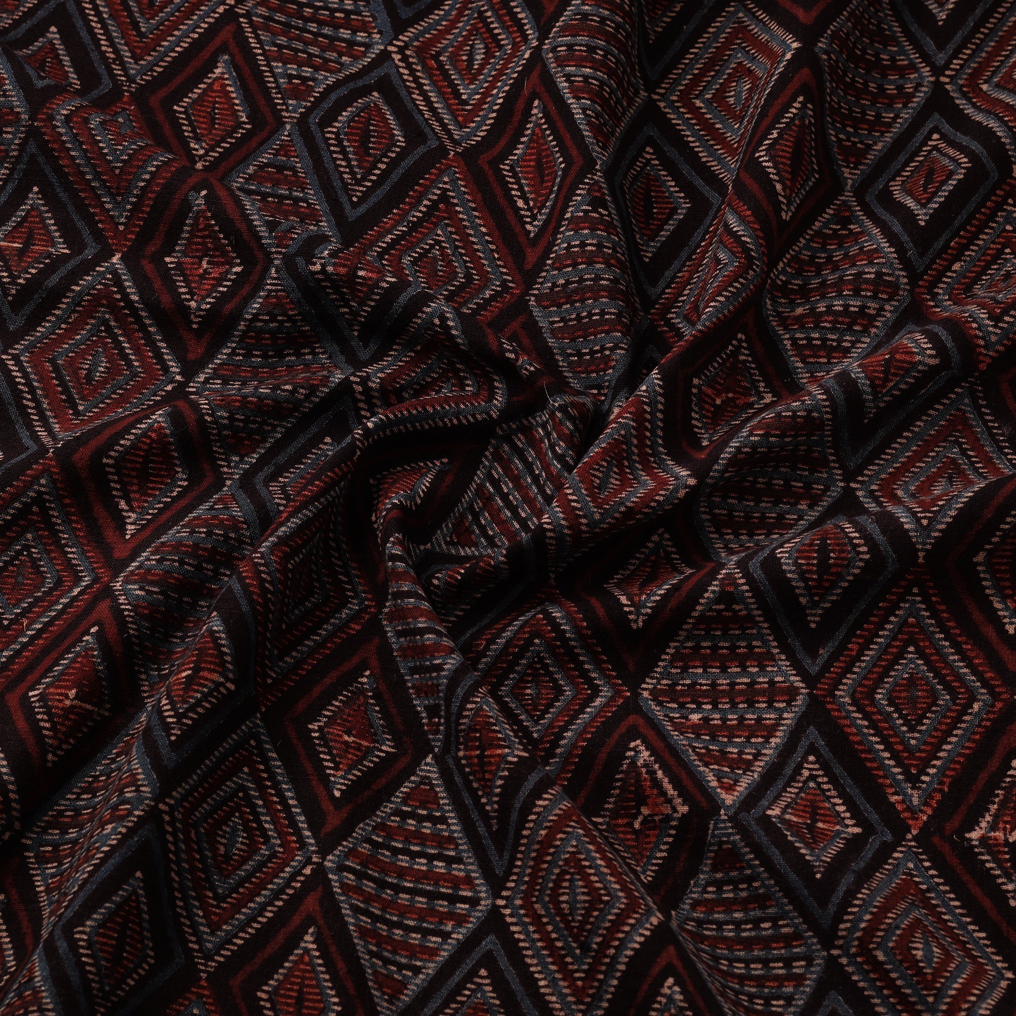 Handloom kala cotton natural dyed fabric 06 - handcrafted