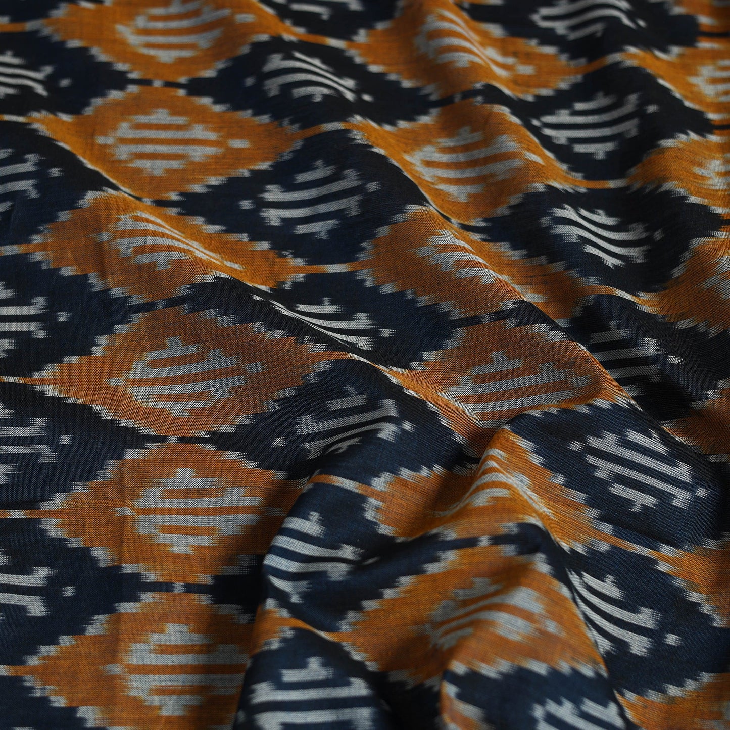 Multicolor Handloom Mercerized Cotton Pochampally Ikat Dupatta