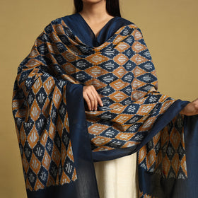 Multicolor Handloom Mercerized Cotton Pochampally Ikat Dupatta