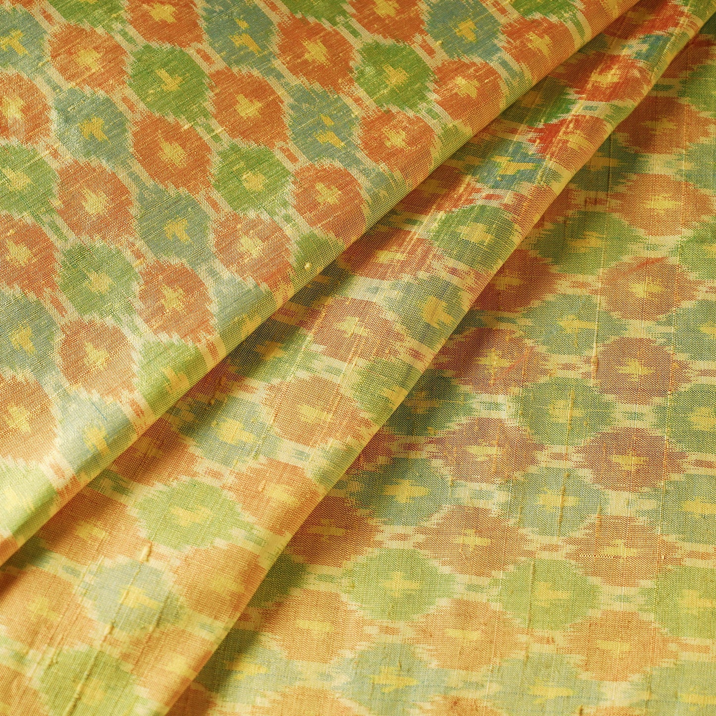  Handloom Raw Silk Pochampally Ika Fabric