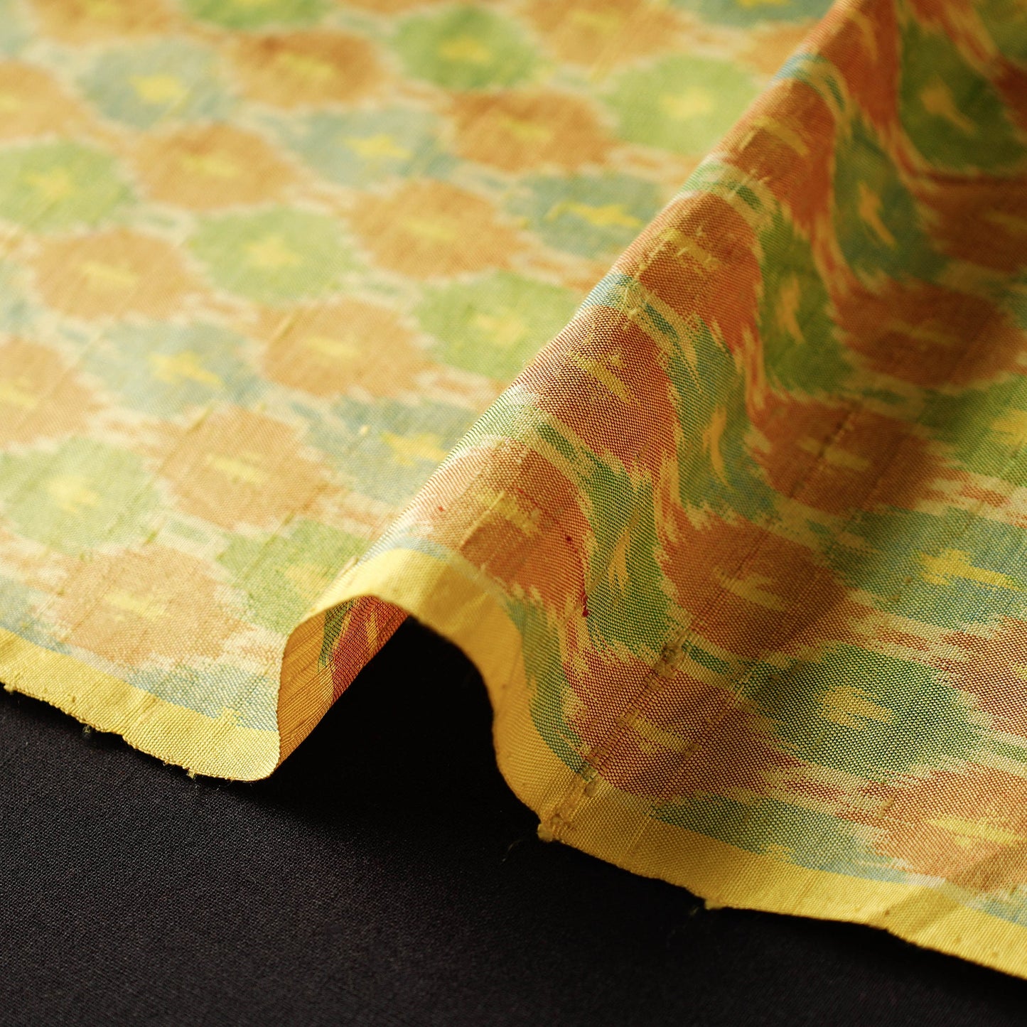  Handloom Raw Silk Pochampally Ika Fabric