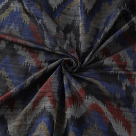 Handloom raw silk pochampally ikat fabric 02 - handcrafted