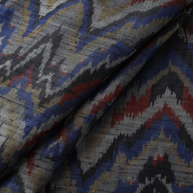 Handloom raw silk pochampally ikat fabric 02 - handcrafted