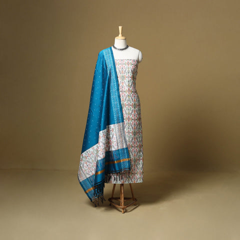 Handloom sico pochampally ikat 2pc unstitched dress