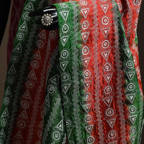 Multicolor - handloom silk bengal hand kantha work dupatta