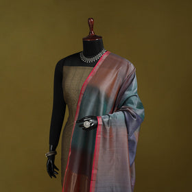 Handloom silk cotton maheshwari dupatta with zari border 18