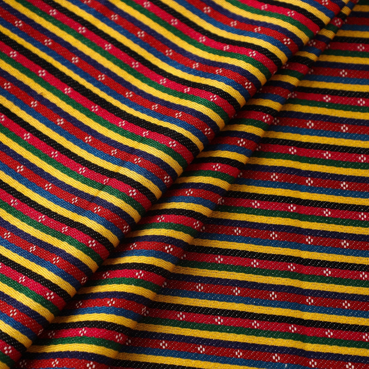  Multicolor Handloom Silk Cotton Mashru Fabric