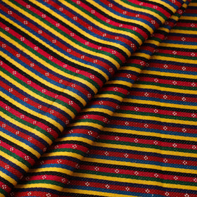  Multicolor Handloom Silk Cotton Mashru Fabric