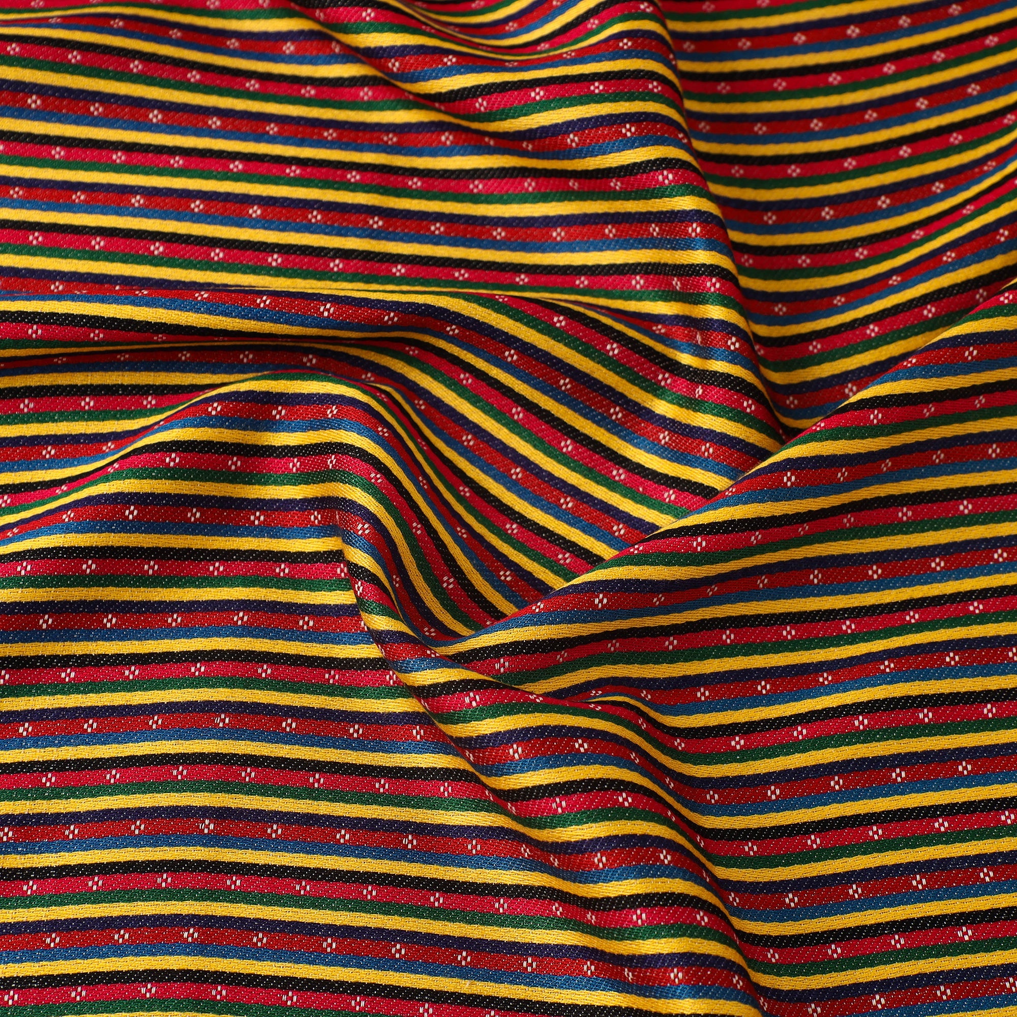  Multicolor Handloom Silk Cotton Mashru Fabric