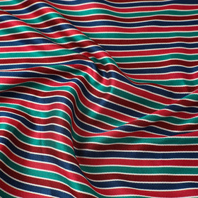  Multicolor Handloom Silk Cotton Mashru Fabric