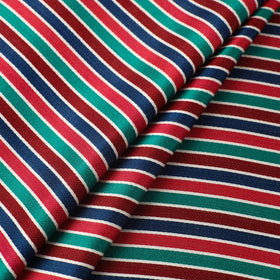  Multicolor Handloom Silk Cotton Mashru Fabric