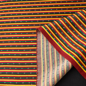  Multicolor Handloom Silk Cotton Mashru Fabric