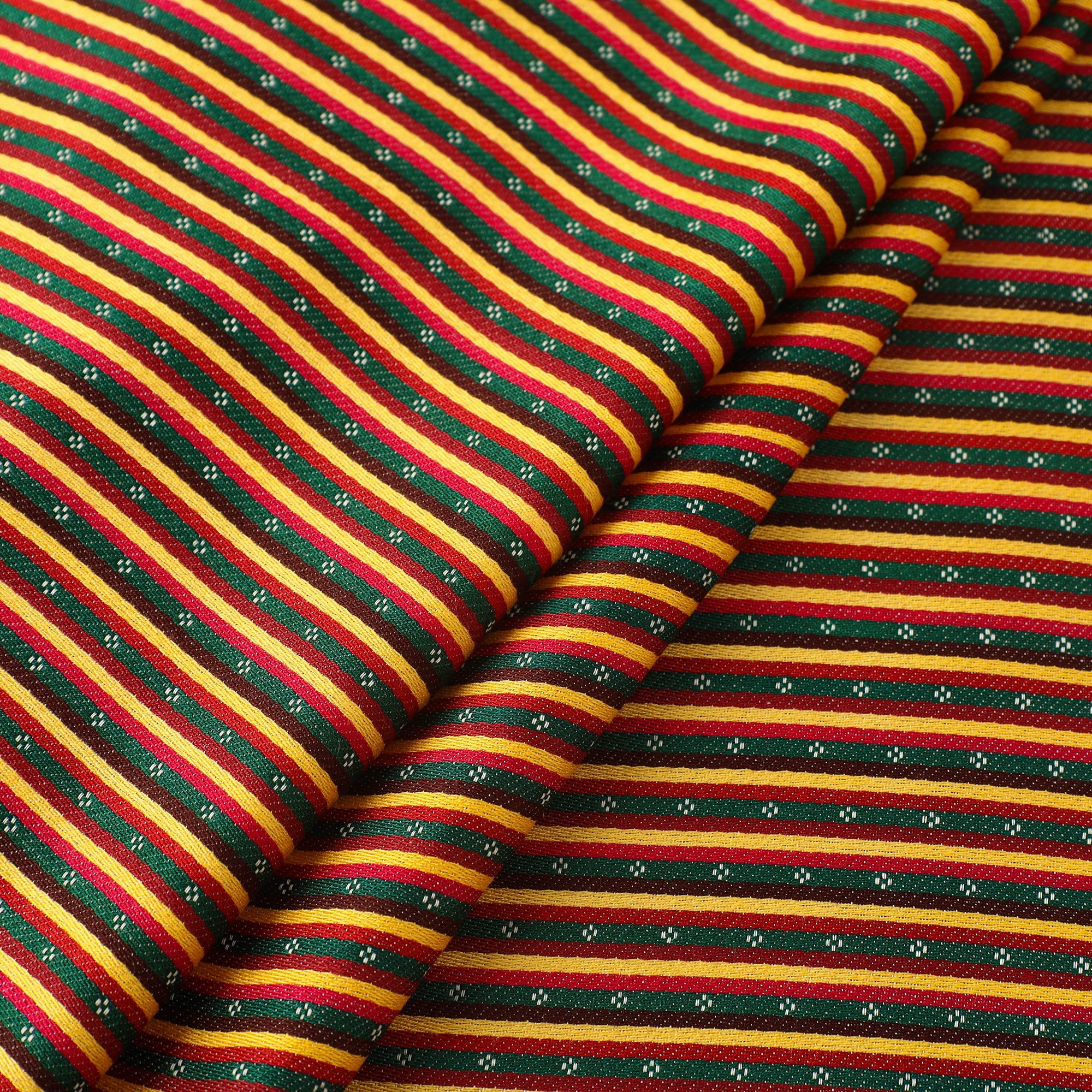  Multicolor Handloom Silk Cotton Mashru Fabric