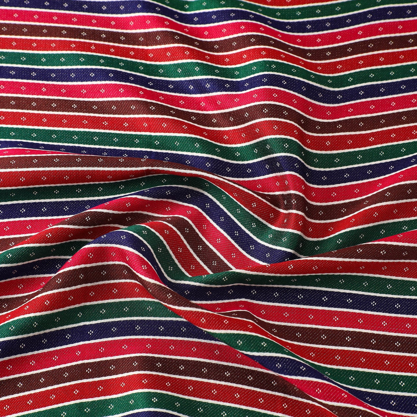  Multicolor Handloom Silk Cotton Mashru Fabric