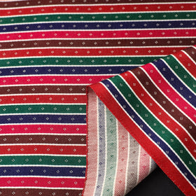  Multicolor Handloom Silk Cotton Mashru Fabric