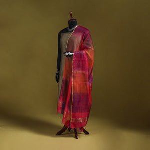Handloom silk cotton missing weave stripes maheshwari