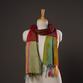 Multicolor - handloom silk cotton pochampally ikat stole 07