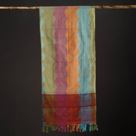  Handloom Silk Cotton Pochampally Ikat Stole