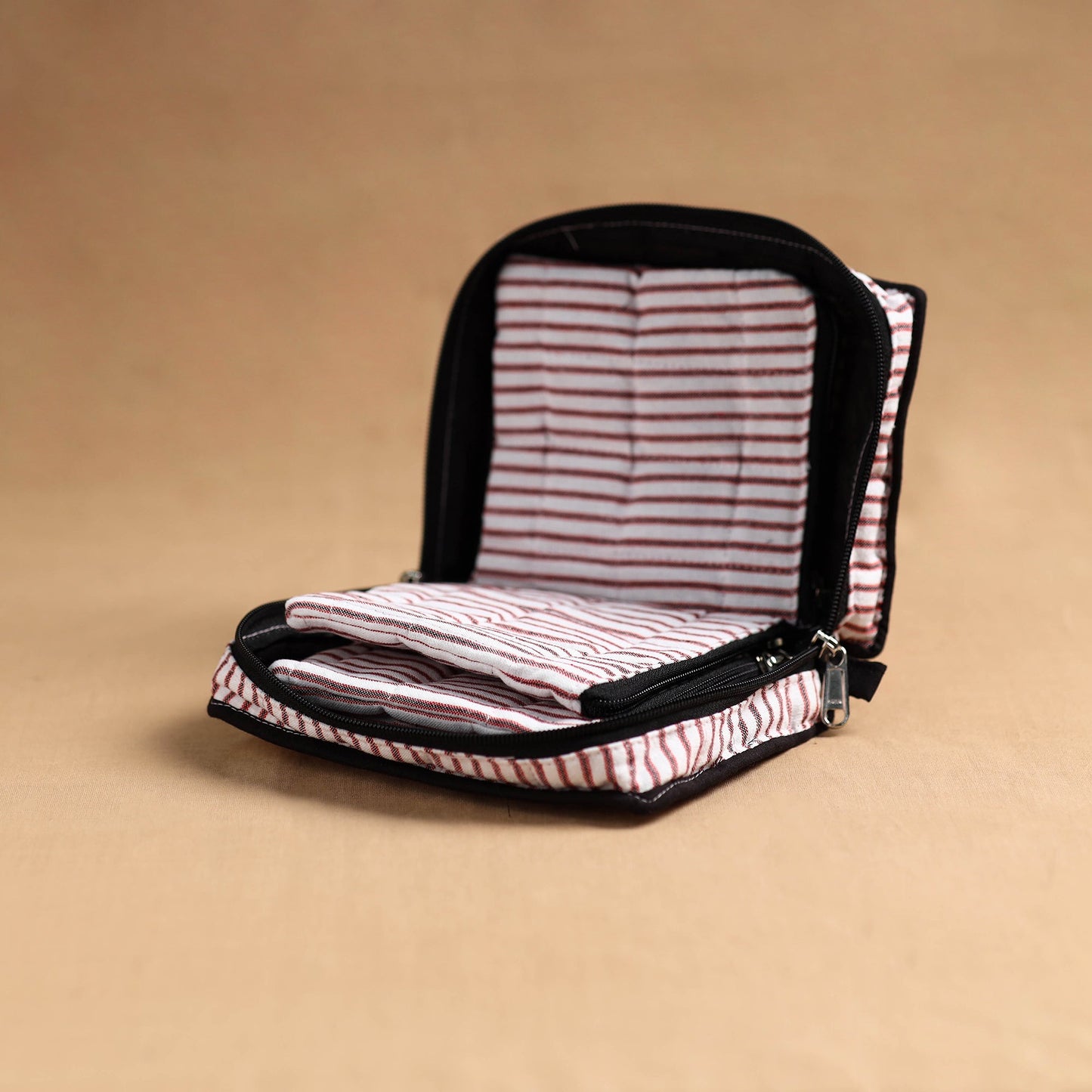 Multicolor Handmade 4 Pocket Jewellery Pouch