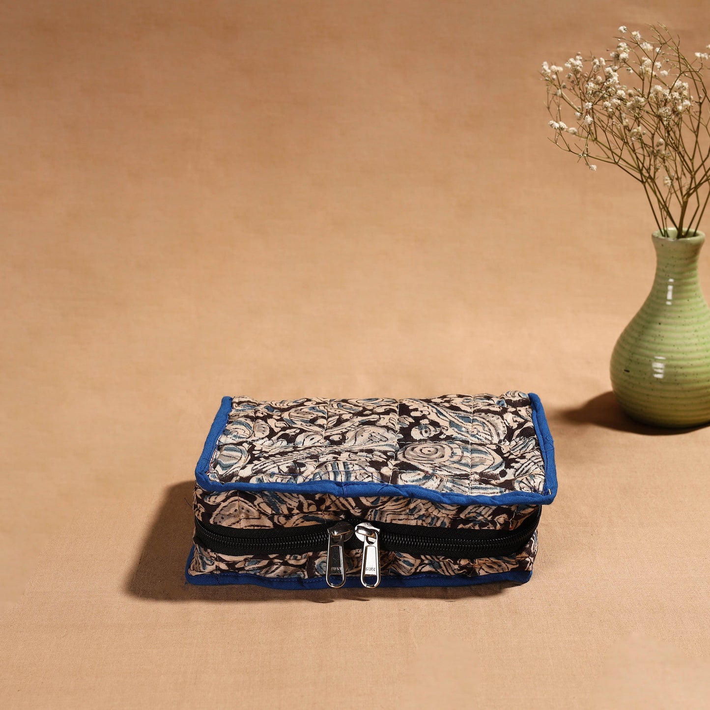 Multicolor Handmade 4 Pockets Cotton Jewellery Bag