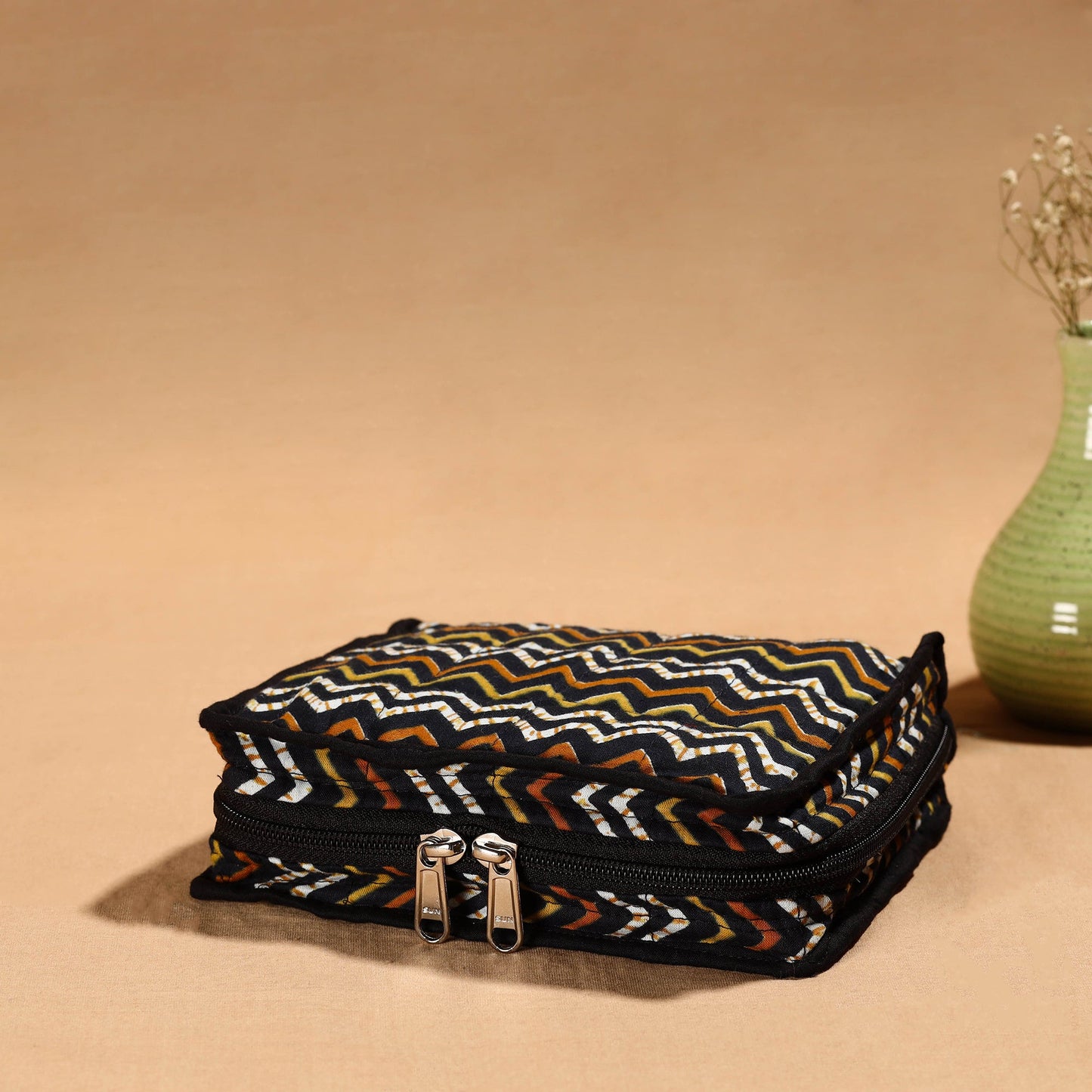 Multicolor Handmade Cotton Jewelry Organizer Bag for Travel