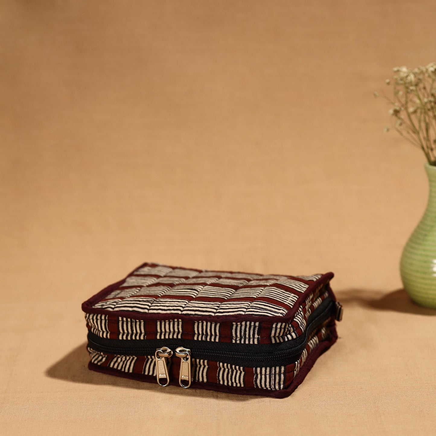 Multicolor Handmade Cotton Jewelry Bag - 4 Pockets