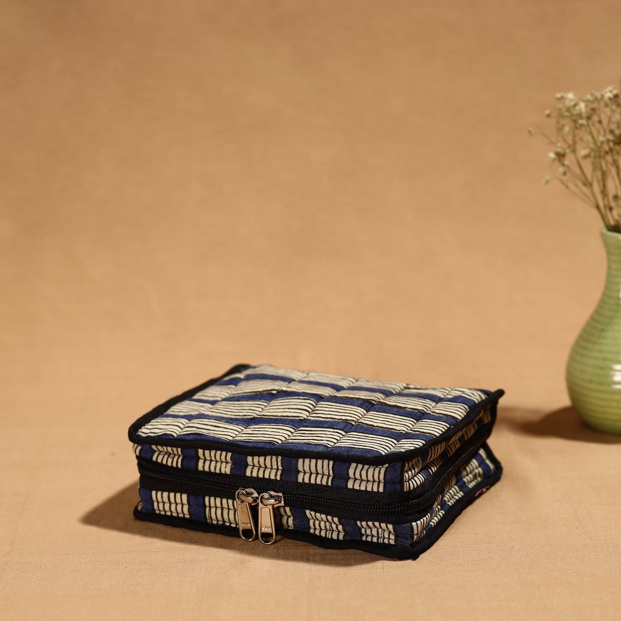 Multicolor Handmade Cotton Jewelry Bag - 4 Pockets