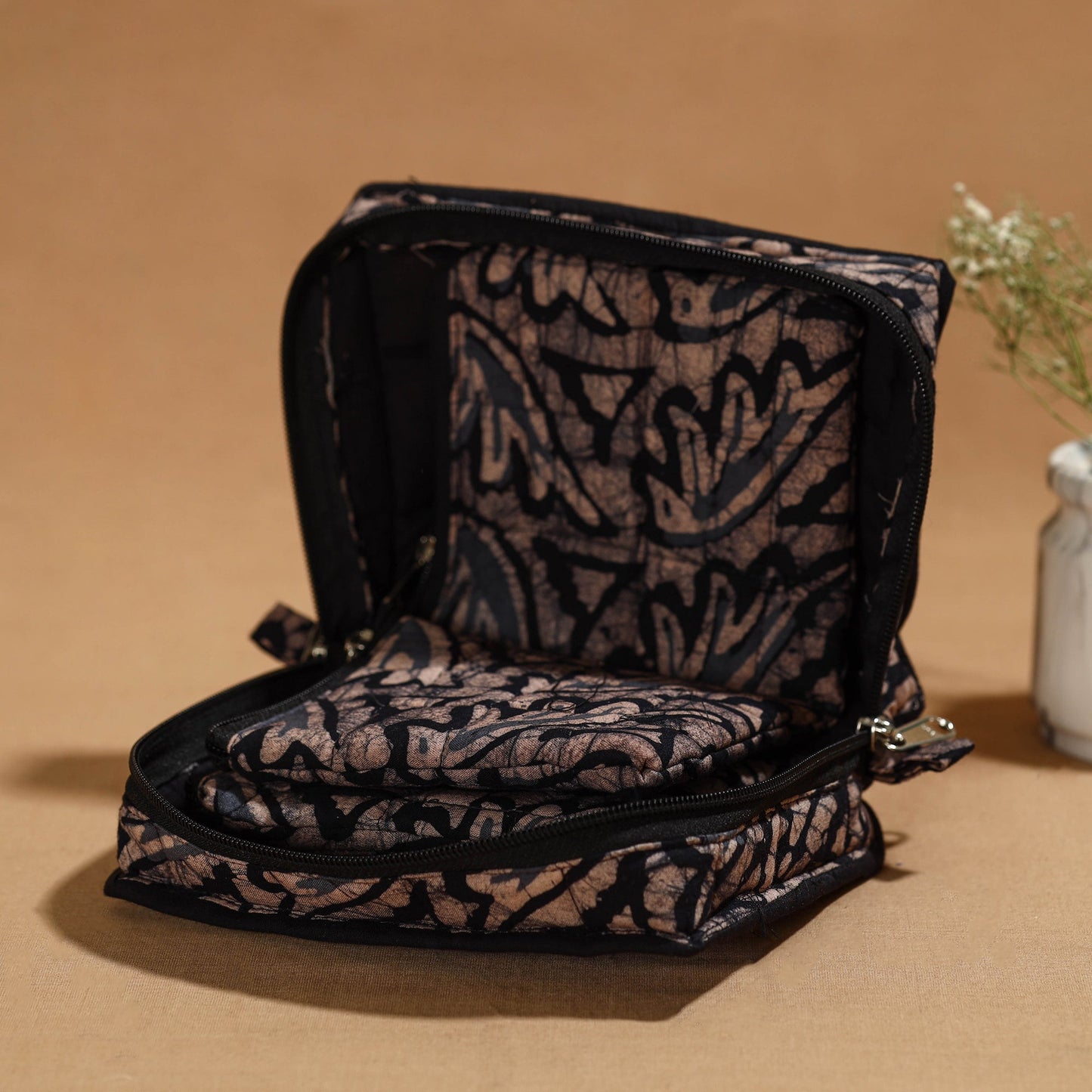 Multicolor Handmade 4 Pockets Cotton Jewelry Bag