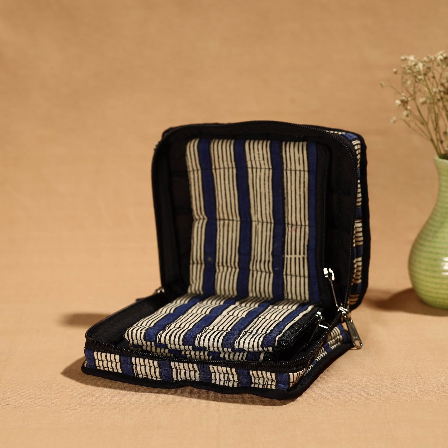 Multicolor Handmade Cotton Jewelry Bag - 4 Pockets