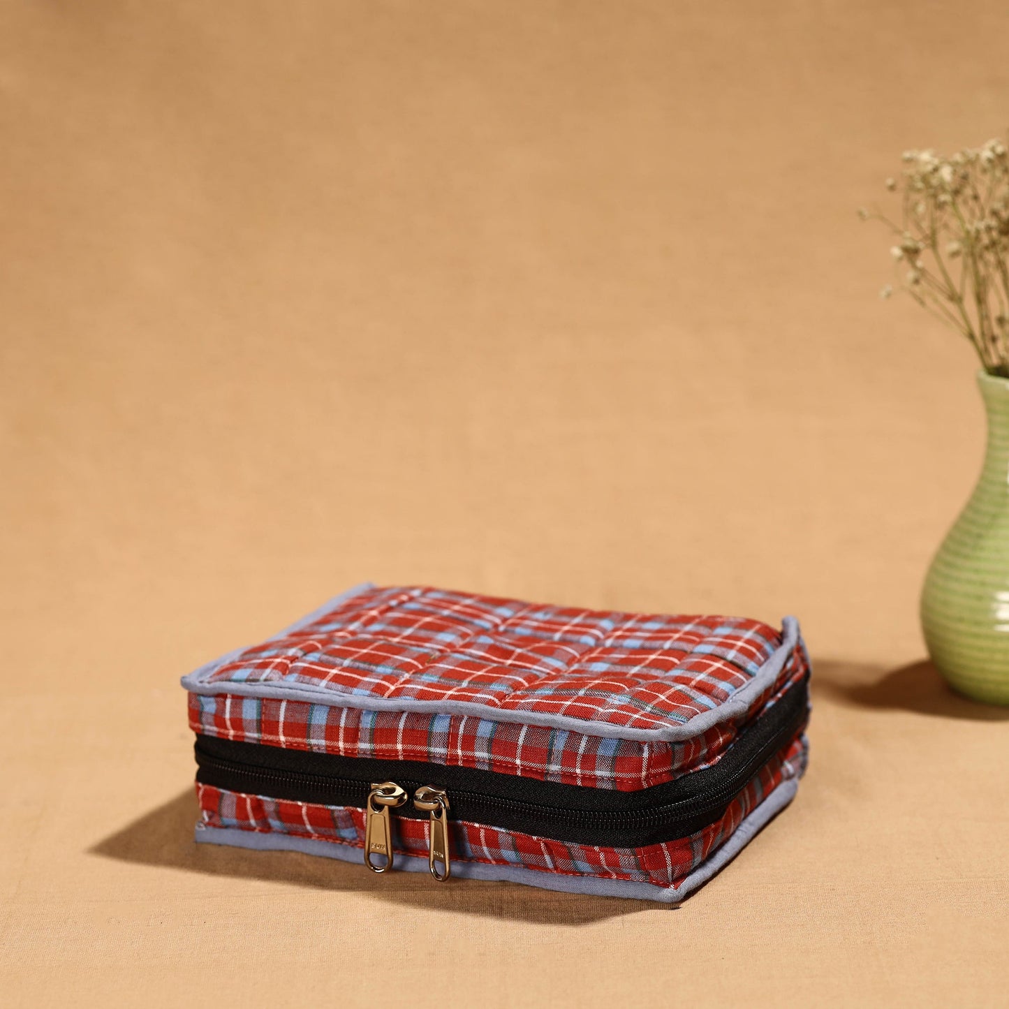 Multicolor Handmade Cotton Jewelry Bag - 4 Pockets