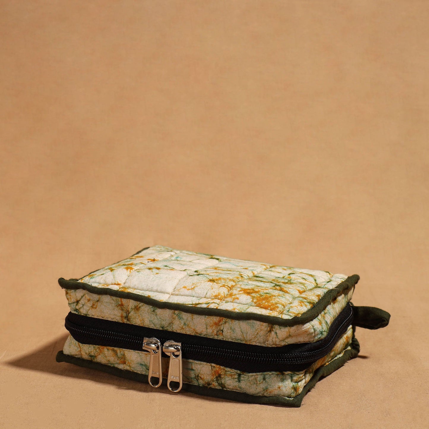 White Handmade 4 Pockets Cotton Jewelry Bag 