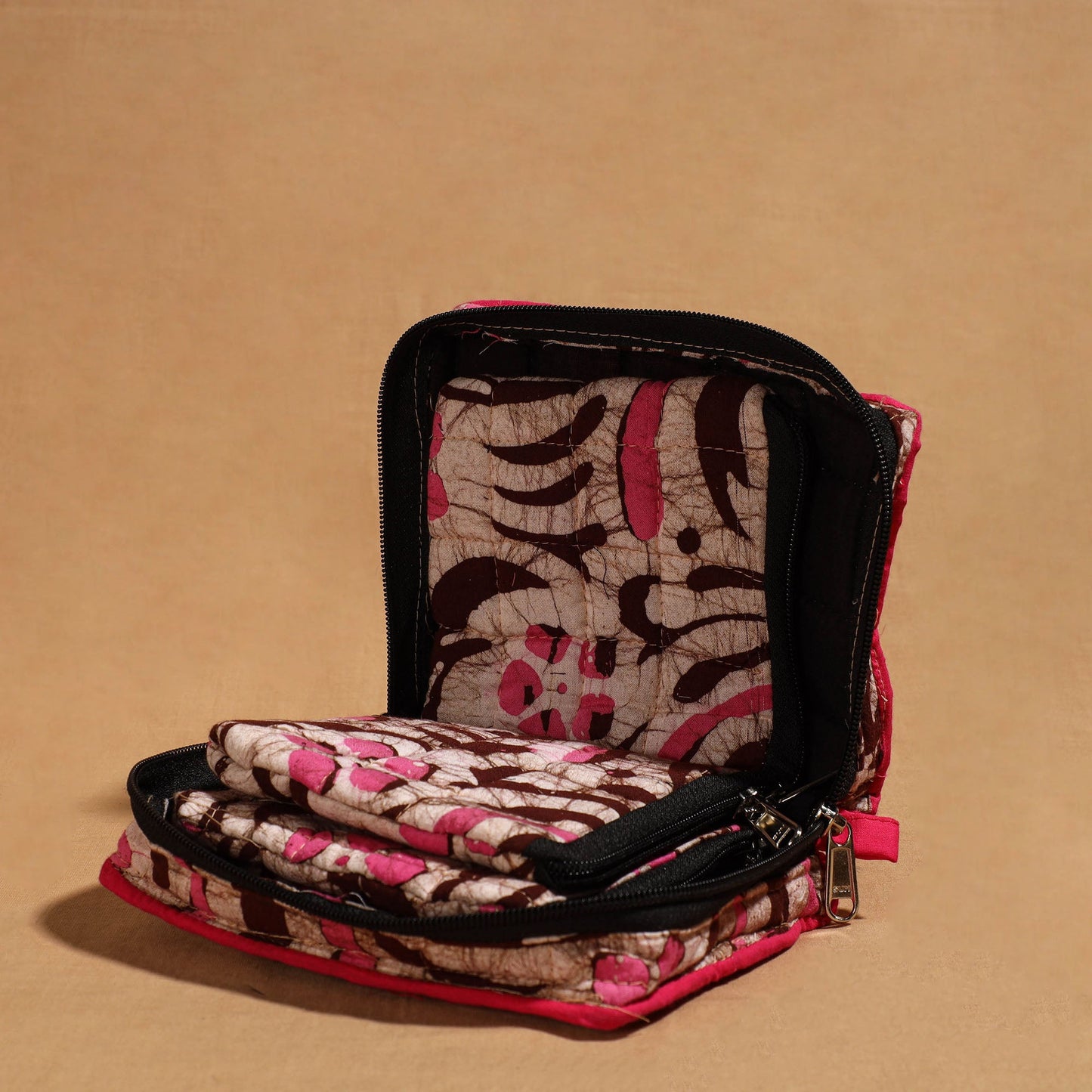 Multicolor Handmade 4 Pockets Cotton Jewelry Bag