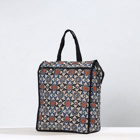 Multicolor Handmade Ajrakh Block Printed Cotton Shopping Bag 01