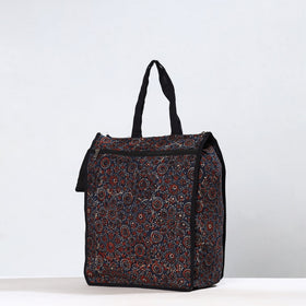 Multicoolor Handmade Ajrakh Block Printed Cotton Shopping Bag 01