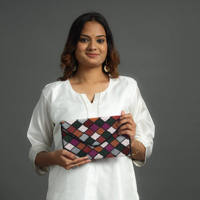 Multicolor Handmade Bead Work Clutch