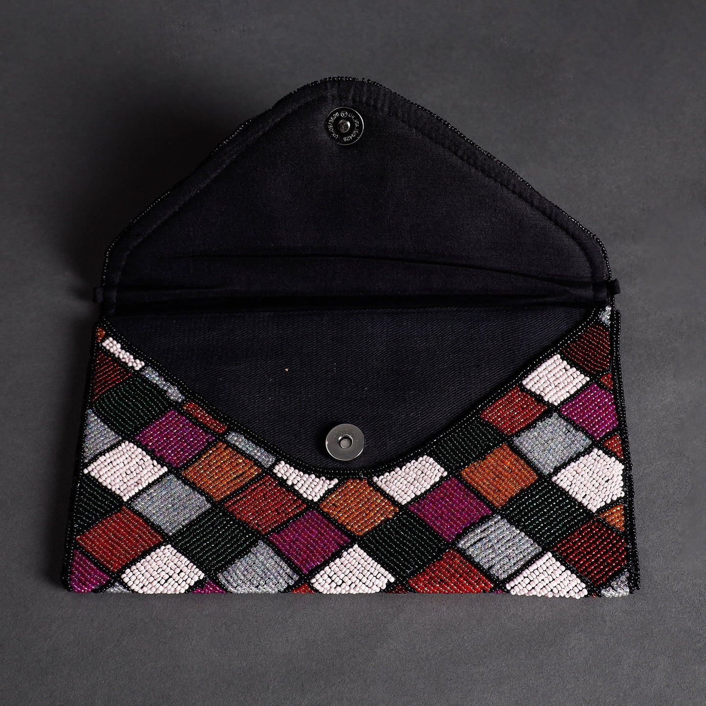 Multicolor Handmade Bead Work Clutch