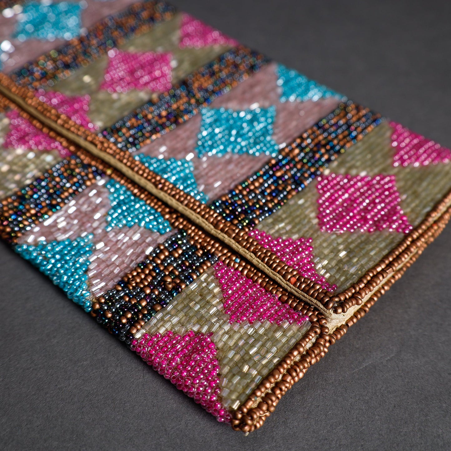 Multicolor Handmade Bead Work Clutch