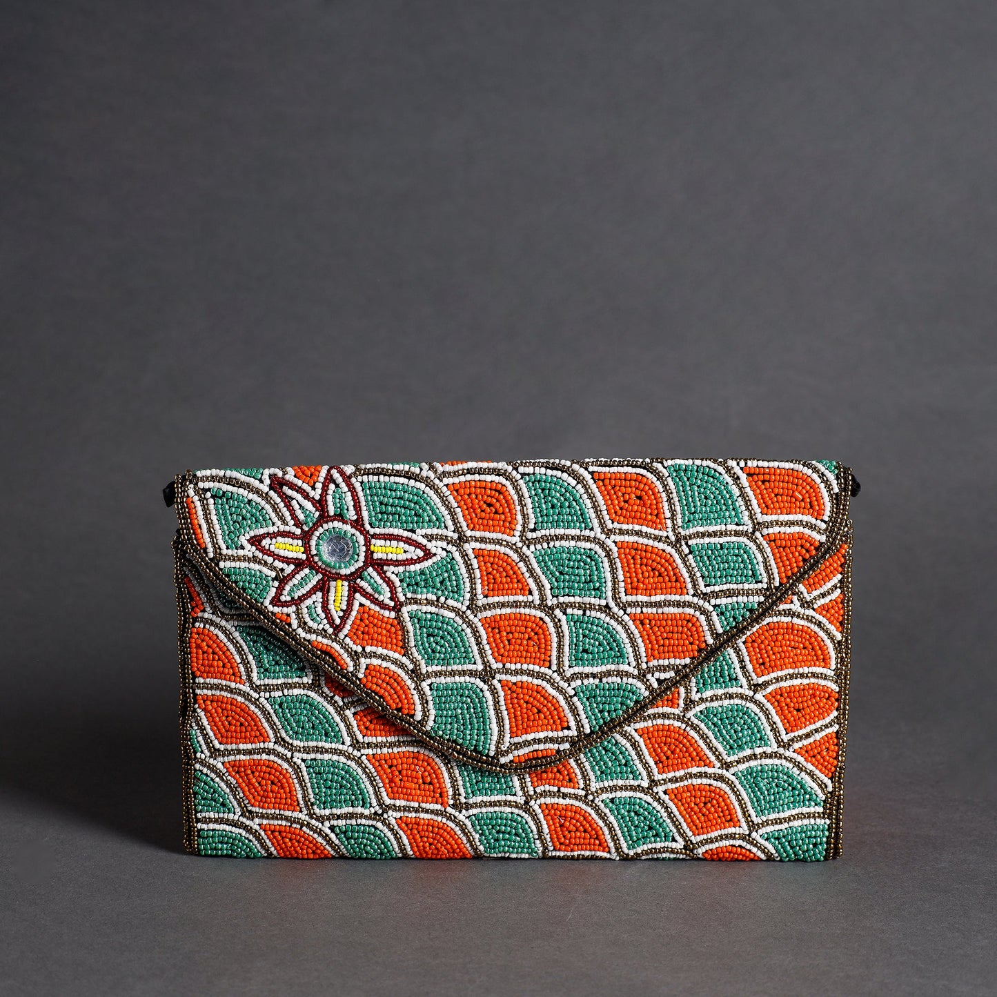 Multicolor Handmade Bead Work Clutch