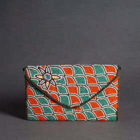 Multicolor Handmade Bead Work Clutch