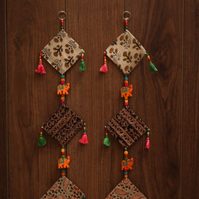 Multicolor - handmade bead work fabric hanging for home