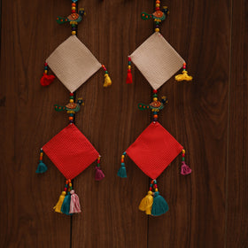 Multicolor - handmade bead work fabric hanging for home