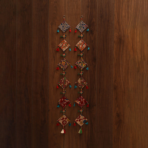 Multicolor - handmade bead work fabric hanging for home