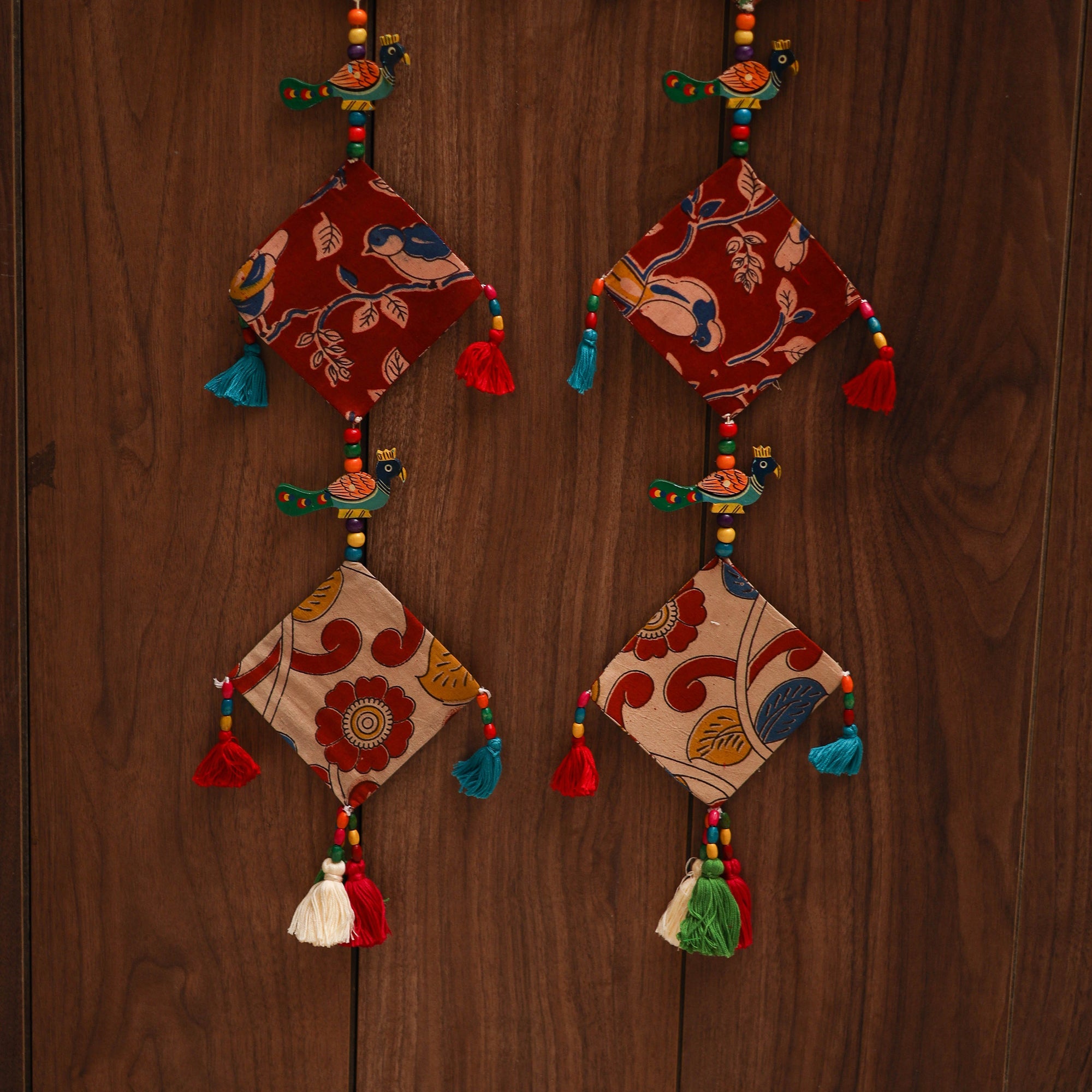 Multicolor - handmade bead work fabric hanging for home