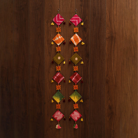 Multicolor - handmade bead work fabric hanging for home