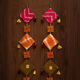 Multicolor - handmade bead work fabric hanging for home